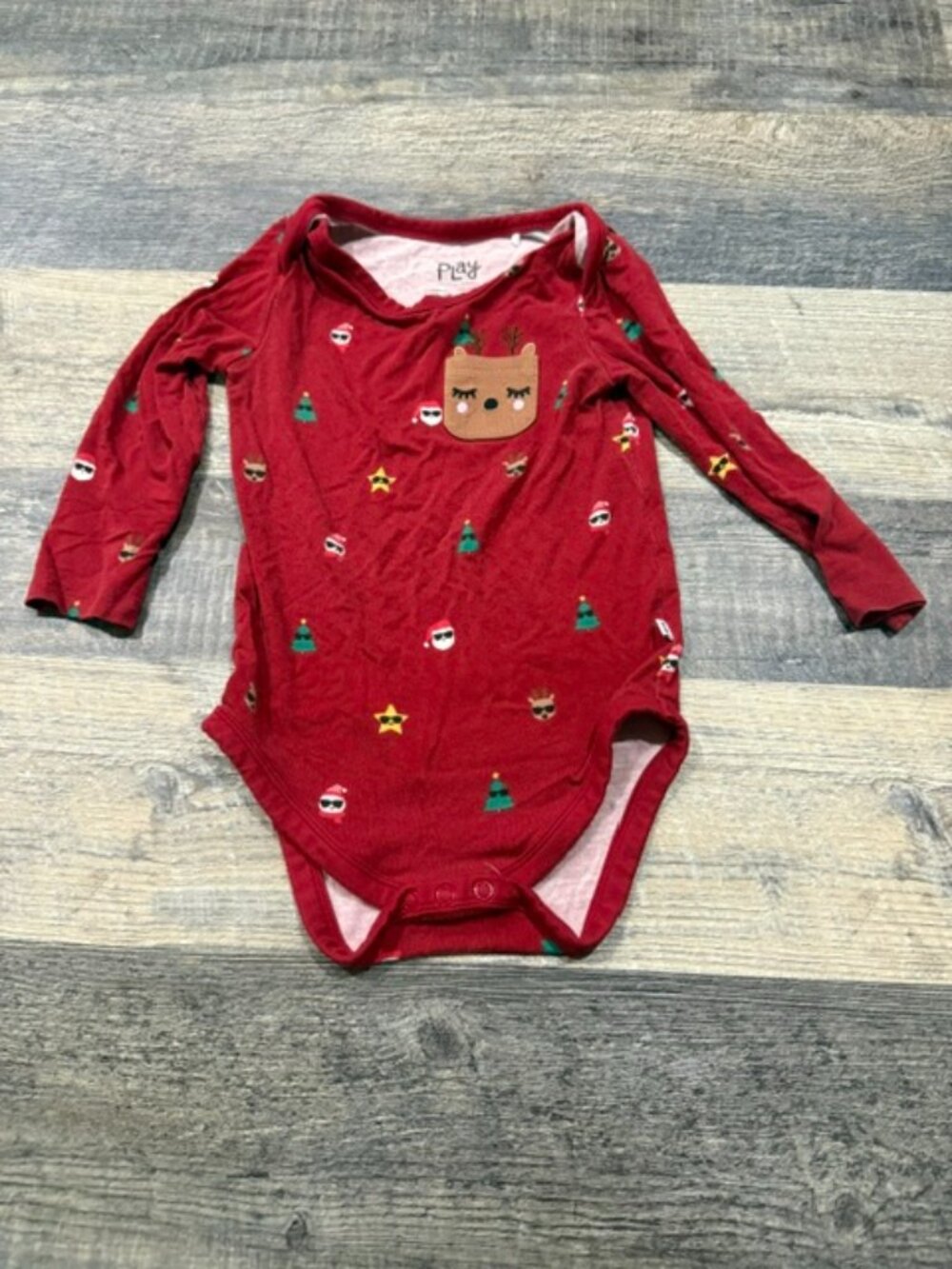 Little Sleepies 12-18 Months Christmas Bodysuit